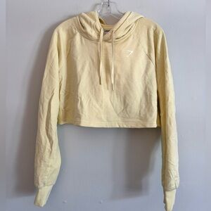 Gymshark yellow Cropped Hoodie M